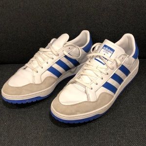 Adidas Men's Originals Team Court Tennis Shoes (EF6051) White  Blue Mens 10.5